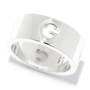 GUCCI  G logo cutout sterling silver ring size 7 925  New in box with ta…